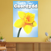Bangor, Wales Vintag Daffodisches Reiseposter Leinwanddruck (Insitu (Wohnzimmer))