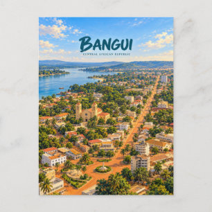 Bangui malerische Reise Kunst Postkarte