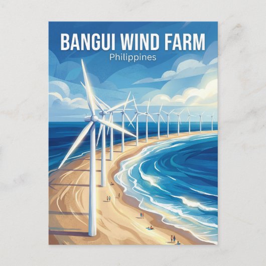 Bangui Windmills Philippines Postkarte (Vorderseite)