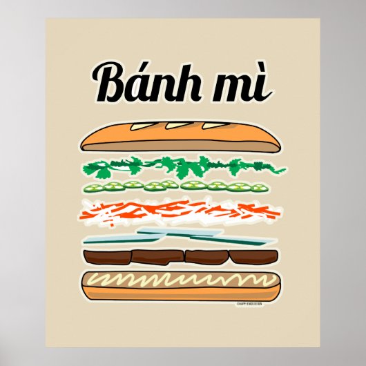 Banh Mi Vietnamese Sandwich französisches Brot Bag Poster (Vorne)
