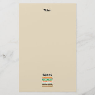 Banh MI vietnamesisches Stangenbrot des Briefpapier