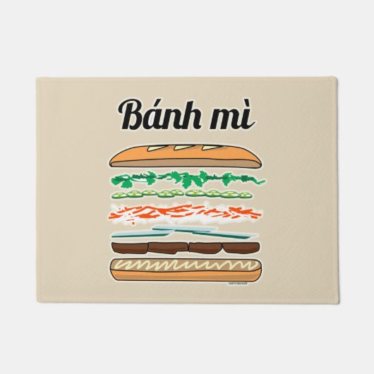 Banh MI vietnamesisches Stangenbrot des Fußmatte (Vorderseite)