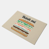 Banh MI vietnamesisches Stangenbrot des Fußmatte (Schrägansicht)