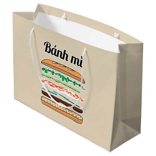 Banh MI vietnamesisches Stangenbrot des Große Geschenktüte (Rückseite Schrägansicht)