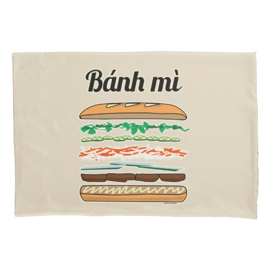 Banh MI vietnamesisches Stangenbrot des Kissenbezug (Vorderseite)