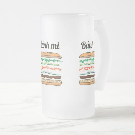 Banh MI vietnamesisches Stangenbrot des Mattglas Bierglas (VorderseiteRechts)