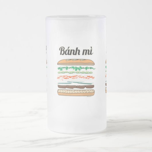 Banh MI vietnamesisches Stangenbrot des Mattglas Bierglas (Mittel)