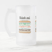 Banh MI vietnamesisches Stangenbrot des Mattglas Bierglas (Links)