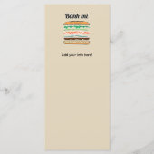 Banh MI vietnamesisches Stangenbrot des Menükarte (Vorderseite)