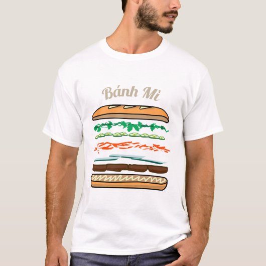 Banh MI vietnamesisches Stangenbrot des T-Shirt (Vorderseite)