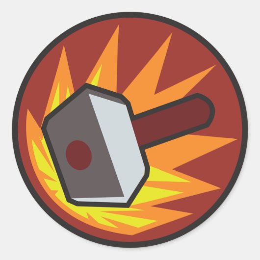 Banhammer Runder Aufkleber (Vorderseite)