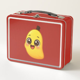 Banini – Süßer Kawaii-Bananen-Charakter Metall Brotdose