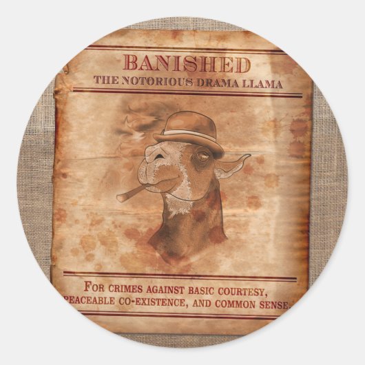 Banish Drama Llamas - 3" Stickers (Vorderseite)