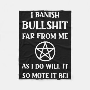 Banishing Zauber Funny Wiccan Pagan Halloween Chek Fleecedecke