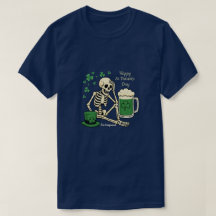 Banjaxed Skeleton Beer St Patrick’s Day T-Shirt