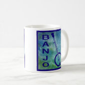 Banjo auf Blau Kaffeetasse (VorderseiteRechts)