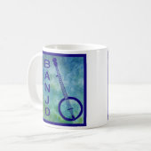 Banjo auf Blau Kaffeetasse (Vorderseite Links)
