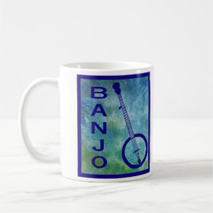 Banjo auf Blau Kaffeetasse