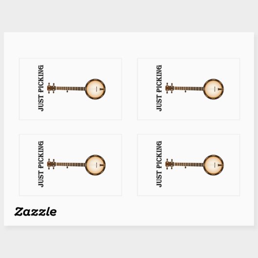 Banjo-Aufkleber Rechteckiger Aufkleber (Blatt)