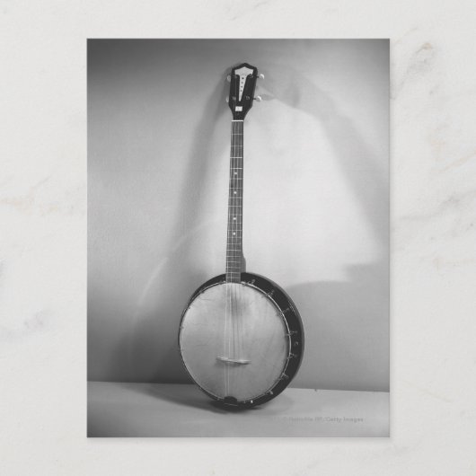 Banjo B&W Postkarte (Vorderseite)