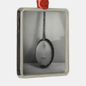 Banjo B&W Silbernes Ornament (Rechts)