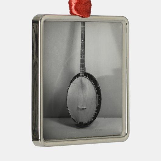 Banjo B&W Silbernes Ornament (Rechts)
