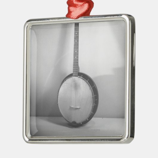 Banjo B&W Silbernes Ornament (Links)