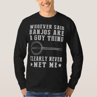 Banjo Babe: Stereotypen mit einem Funny Twis verde T-Shirt