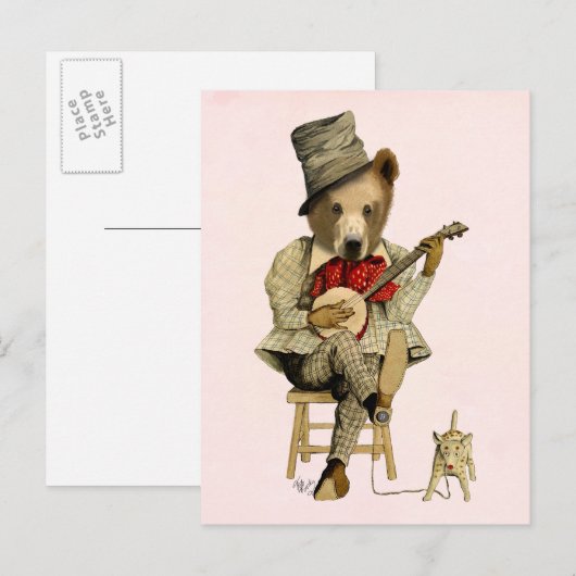 Banjo Bear 3 Postkarte (Vorne/Hinten)