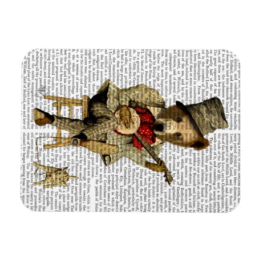 Banjo Bear Magnet (Horizontal)