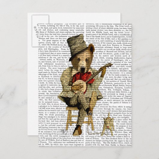 Banjo Bear Postkarte (Vorne/Hinten)