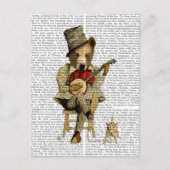 Banjo Bear Postkarte (Vorderseite)