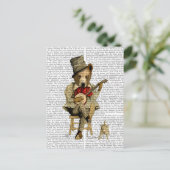 Banjo Bear Postkarte (Stehend Vorderseite)