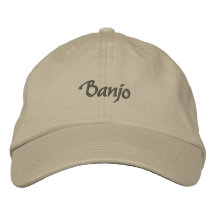 Banjo bestickter Hut / dunkler Text
