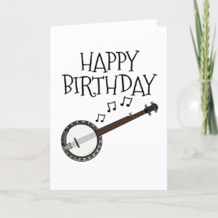 Banjo Birthday Card Banjoist ein Volksmusiker Dankeskarte