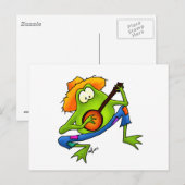 Banjo Bluegrass Frog Postkarte (Vorne/Hinten)