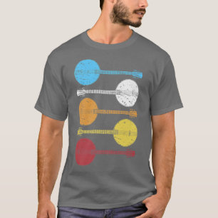 Banjo Bluegrass Picker Player Retro Vintage Gitarr T-Shirt