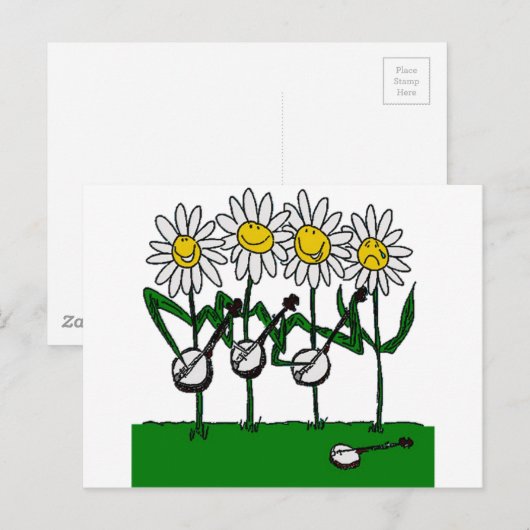 Banjo-Blume Postkarte (Vorne/Hinten)