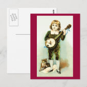 Banjo Boy Postcard Postkarte (Vorne/Hinten)