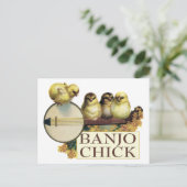 Banjo Chick Postcard Postkarte (Stehend Vorderseite)