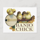 Banjo Chick Postcard Postkarte (Vorderseite)