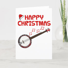 Banjo Christmas Card Banjoist Folkmusiker Dankeskarte