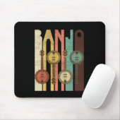 Banjo Country Music Instrument Bluegrass Band Gesc Mousepad (Mit Mouse)