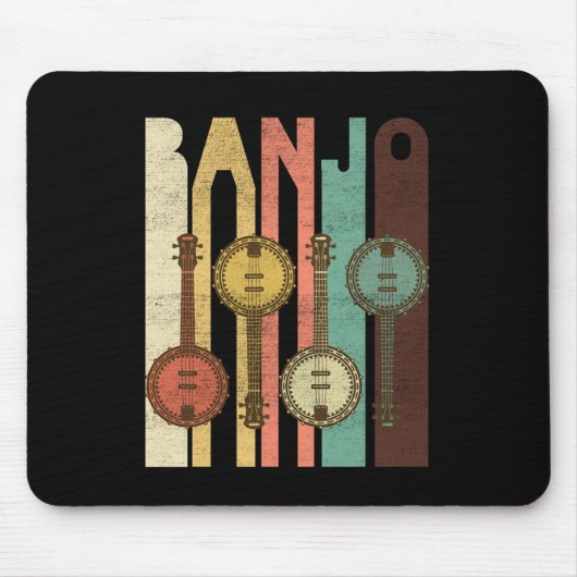 Banjo Country Music Instrument Bluegrass Band Gesc Mousepad (Vorne)