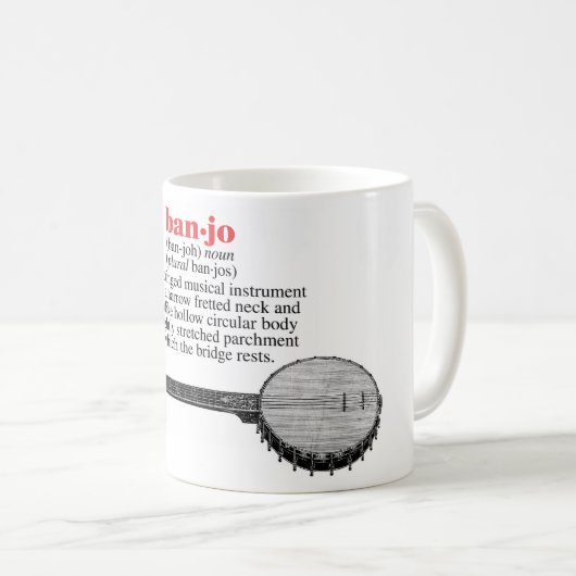 Banjo-Definitions-Tasse Kaffeetasse (VorderseiteRechts)