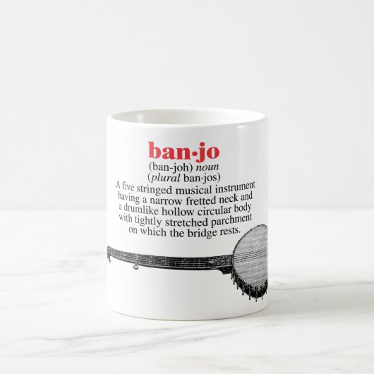 Banjo-Definitions-Tasse Kaffeetasse (Mittel)