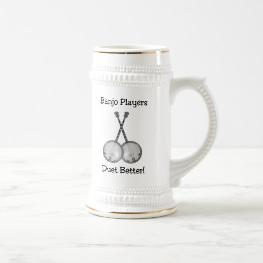 Banjo Duet Stein Bierglas (Rechts)