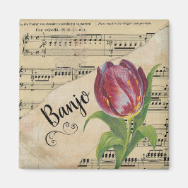 Banjo Elegant Tulip Vintage Nobel Magnet