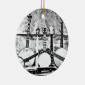 BANJO ENTHUISIAST'S CHRISTMAS ORNAMENT B/W FOTO (Rechts)
