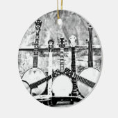 BANJO ENTHUISIAST'S CHRISTMAS ORNAMENT B/W FOTO (Links)